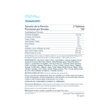 MSM Plus LifePlus — Suplemento de Azufre para Articulaciones y Recuperación | YourTop Store