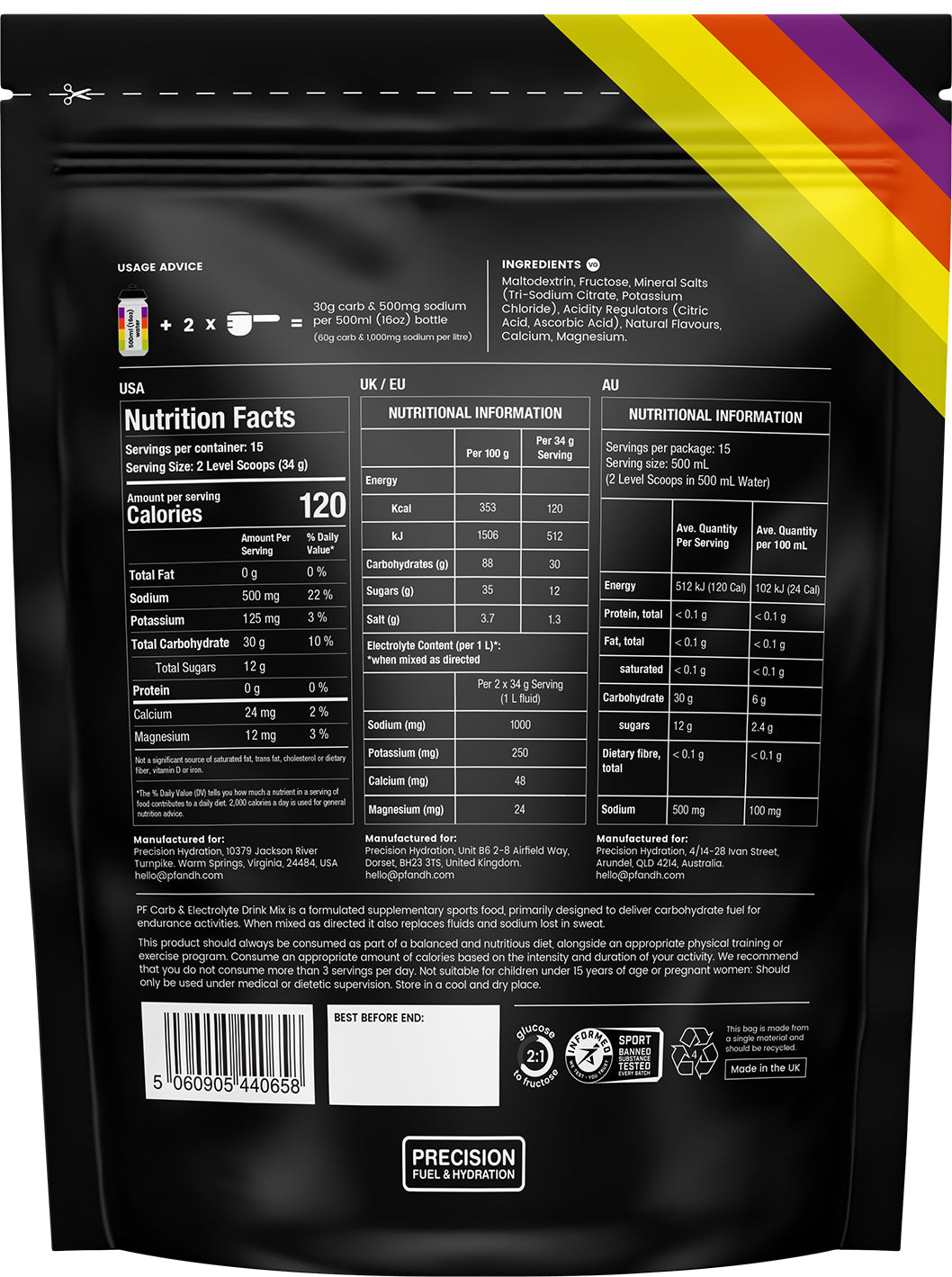 Precision Fuel Carb & Electrolyte Drink Mix
