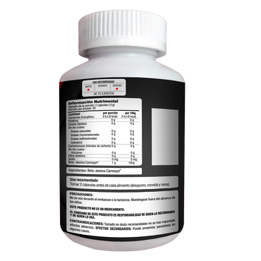 Evolution Beta alanina aminoácido no esencial frasco 180 cápsulas